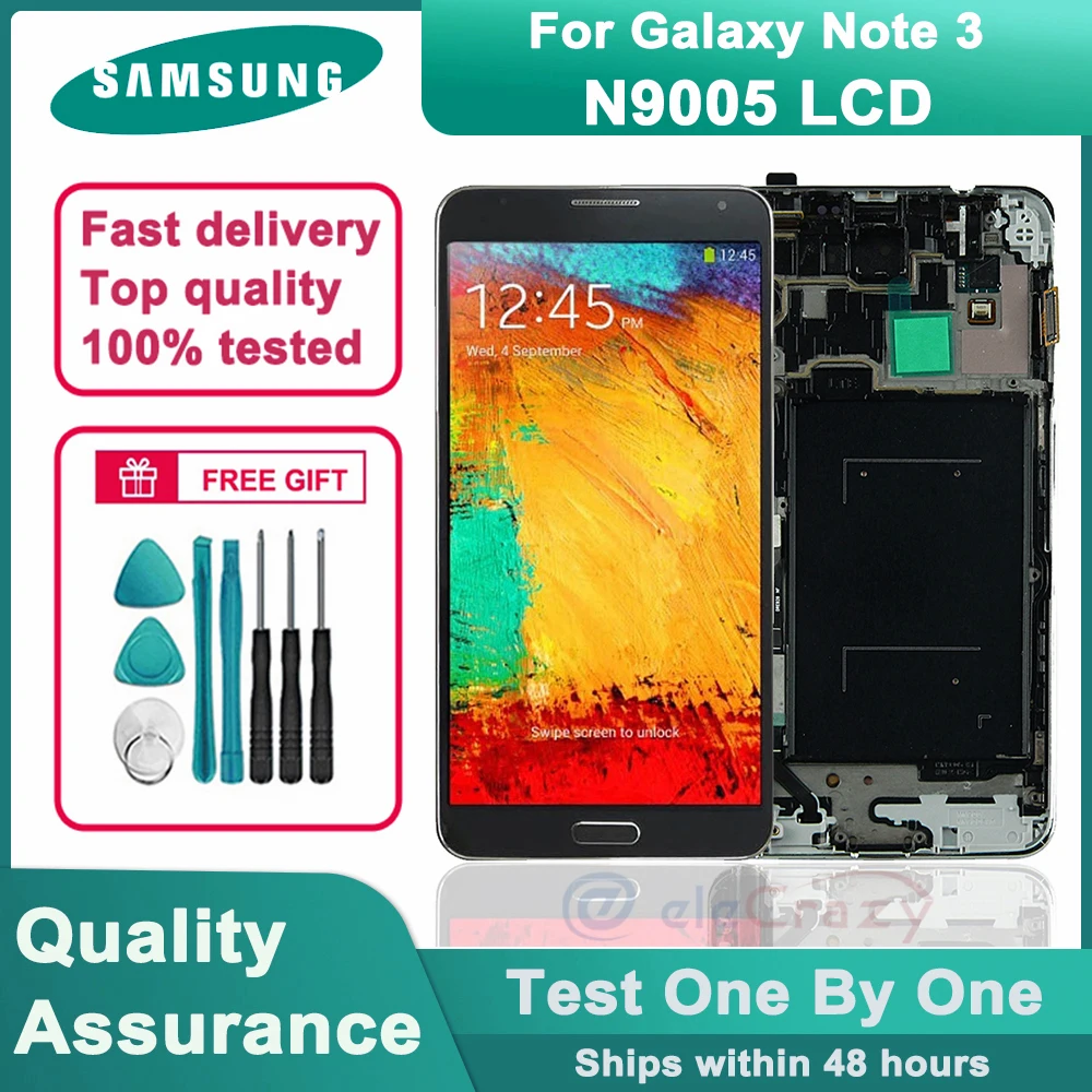 Оригинальный ЖК-дисплей 5,7 дюйма для Samsung Galaxy Note 3 N9005 N900 N900A N900V, ЖК-дисплей с сенсорным экраном и дигитайзером в сборе для Galaxy Note 3