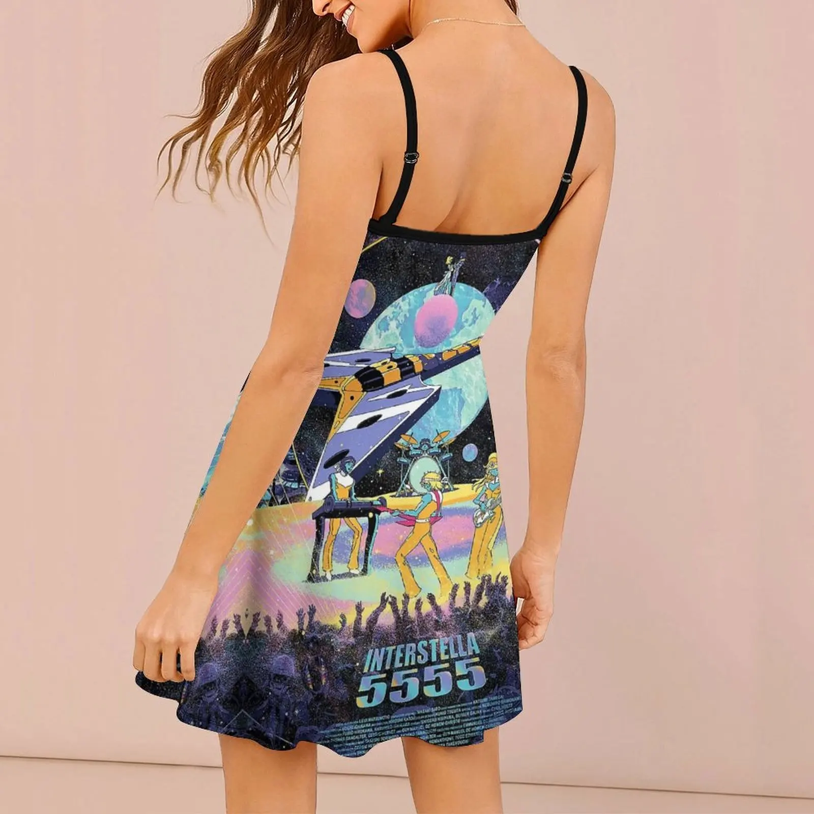 Женское платье на бретельках Insterstella 5555 Крутое необычная экзотическая Женская