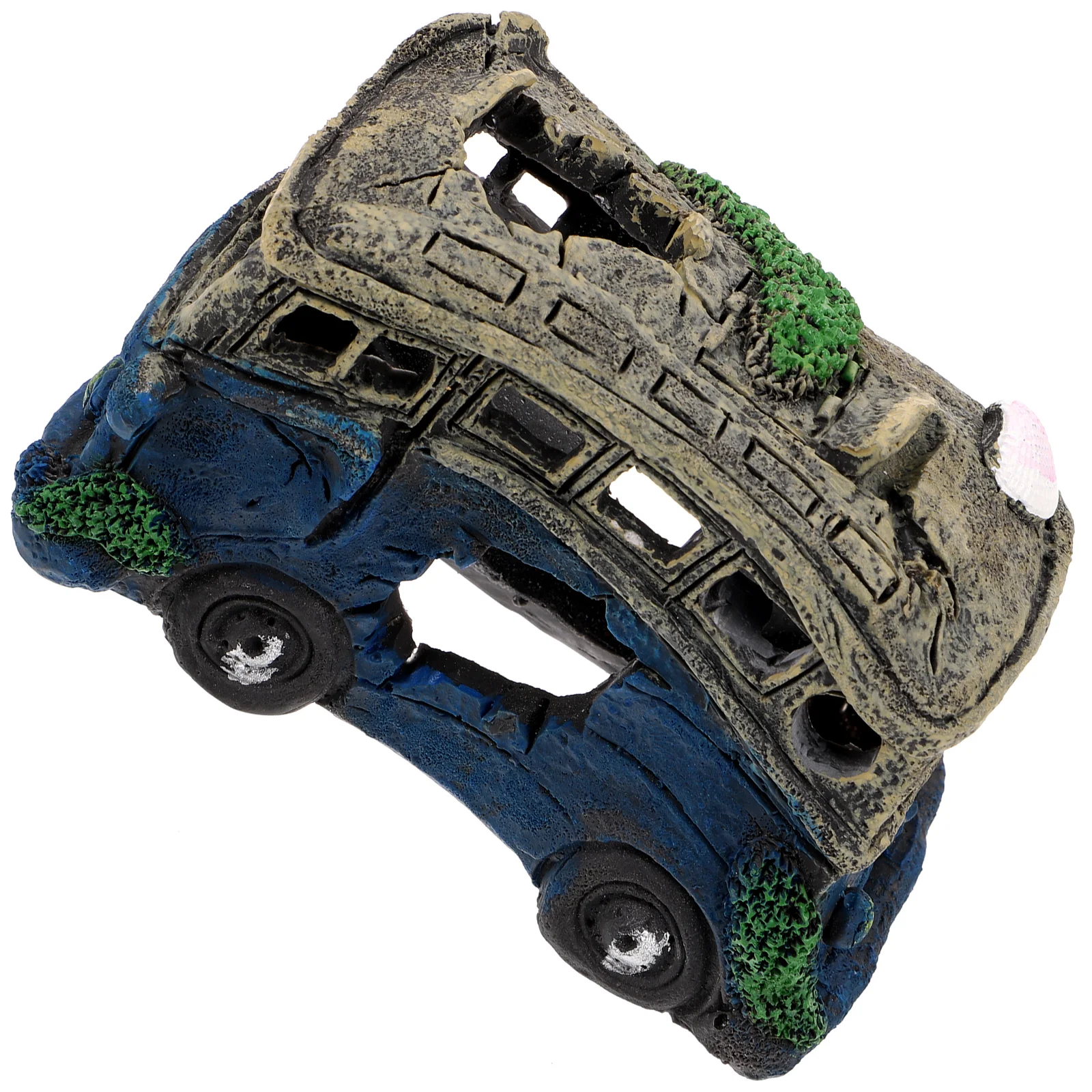 

Desktop Accessories Tabletop Decor Faux Bus Decoration Shrimp Hiding House Fish Tank Supply