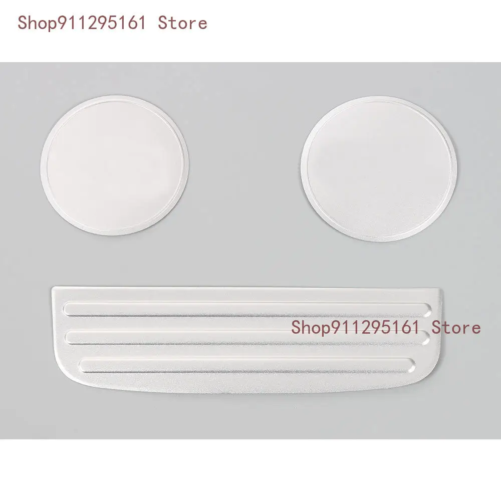 

For Ford Mustang 2015 2018 Car Interior Water Cup Pad Holder Mat Trim Cover Sticker Aluminum Alloy Red/Silver/Blue