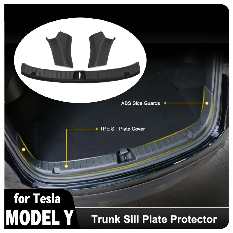 Премиальный Резиновый Защитный Чехол На Порог Tesla Model Y
