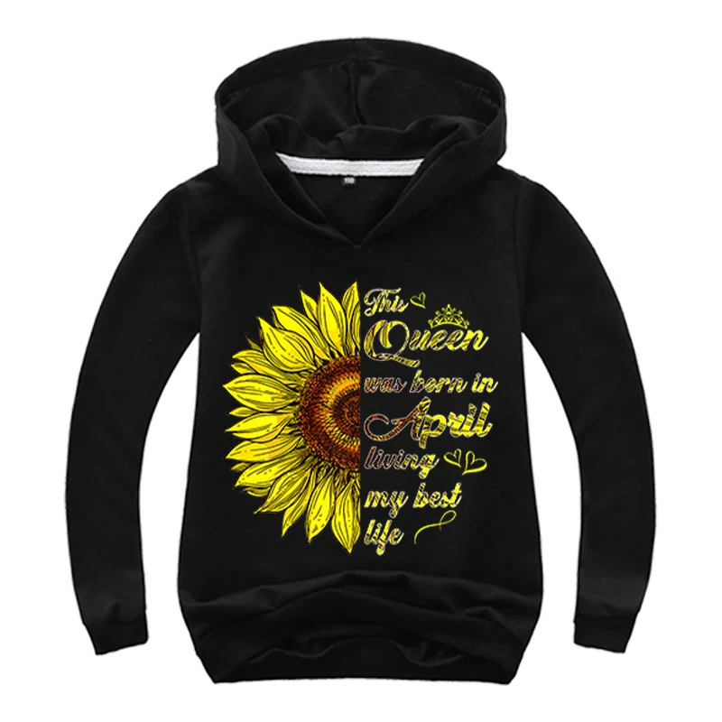 

sunflower T Shirt Cartoon Baby Kids Boys Girls Children long sleeves Summer thin Clothing letter Print April Tee Children tops