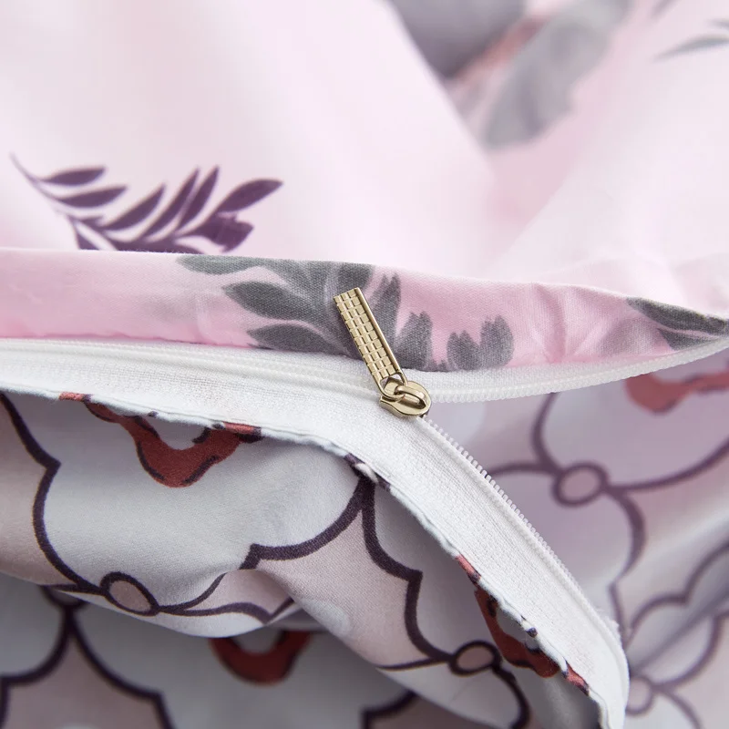 Модный всесезонный пододеяльник с цветочным принтом двухсторонний версии AB