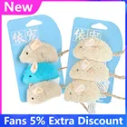 Новая забавная игрушка для кошек, плюшевая игрушка, высокая имитация маленькой мыши, реквизит для игр, товары для тренировки котят