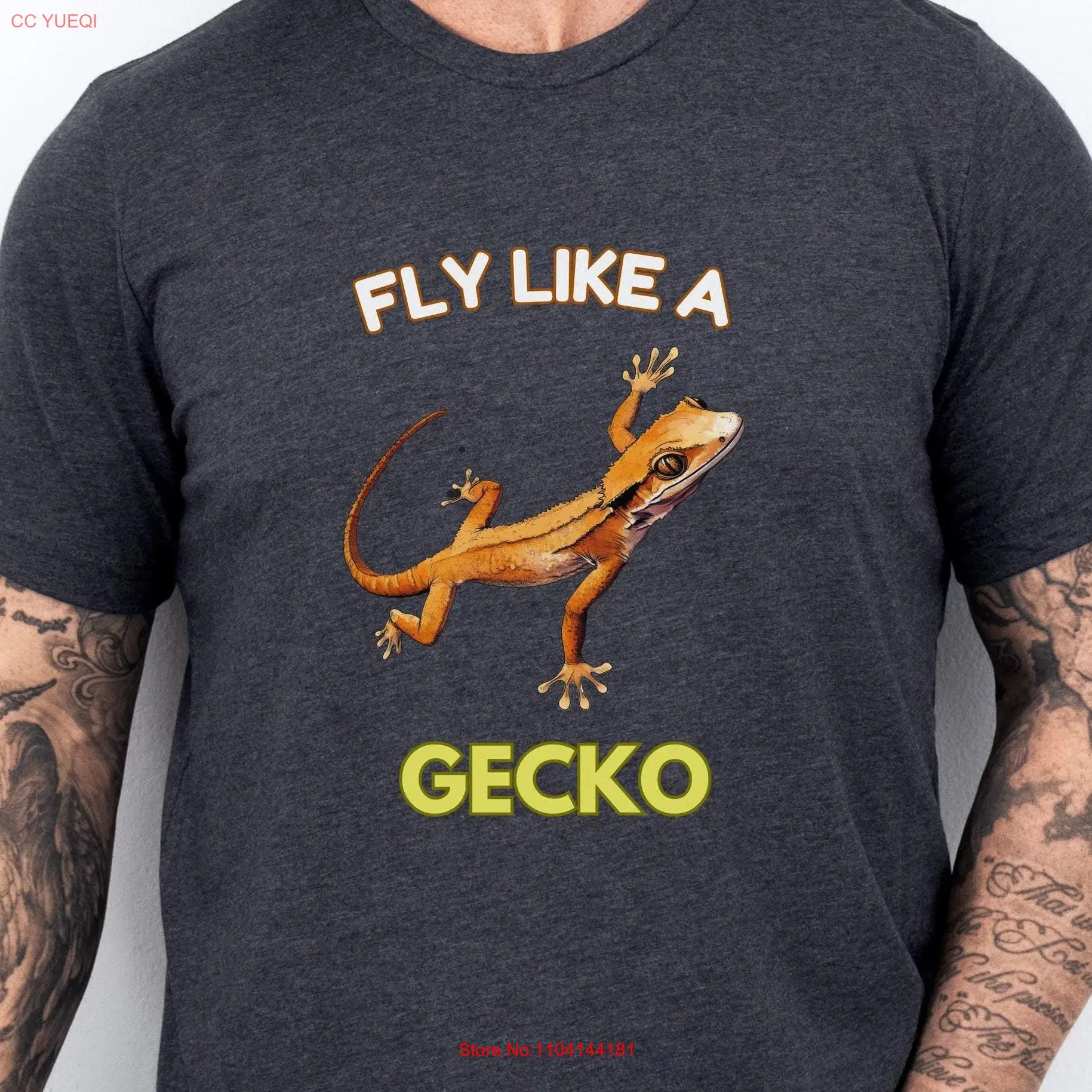 Футболка Crested Gecko рептилия ящерица любовник животное природа дикая верхняя
