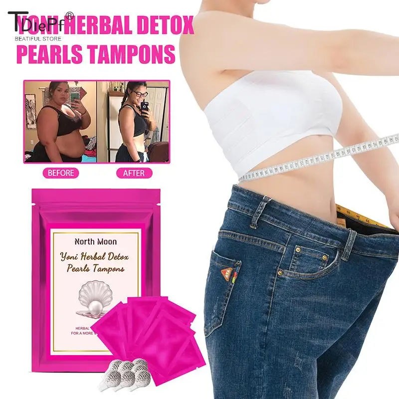 

7Pcs/Bag Vaginal Detox Pearls Pills Cotton Medicinal Clean Emale Body Removal Impurities Firming Slimming Pearl Health Care