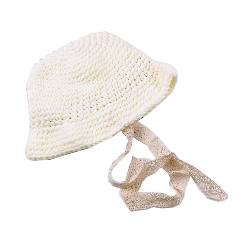 

Baby Hat Kids Girls Knitted Winter Warm Princess Cap Beach Children Panama Hat