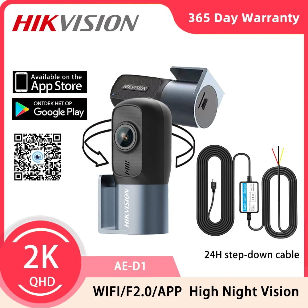 HIKVISION Dash Cam For Car camera for vehicle Video Recorder D1 360° Full View 2K Night Vision Car drv G-sensor Loop Recording
