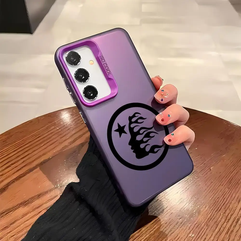 Модный чехол для телефона H-HellstarS Samsung Galaxy S25 S24 S23 Ultra S22 Plus S20 A55 лазерный цветной