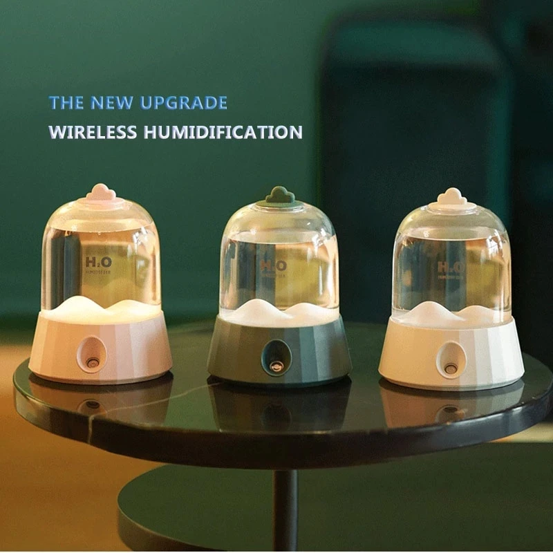 

400ml Mini Humidifier home office Usb rechargeable water supplement atomizer Night light humidifier