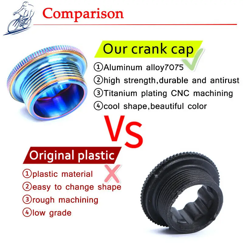 KRSEC M18/M20 крышка шатуна винтовая для горного велосипеда алюминиевая подходит