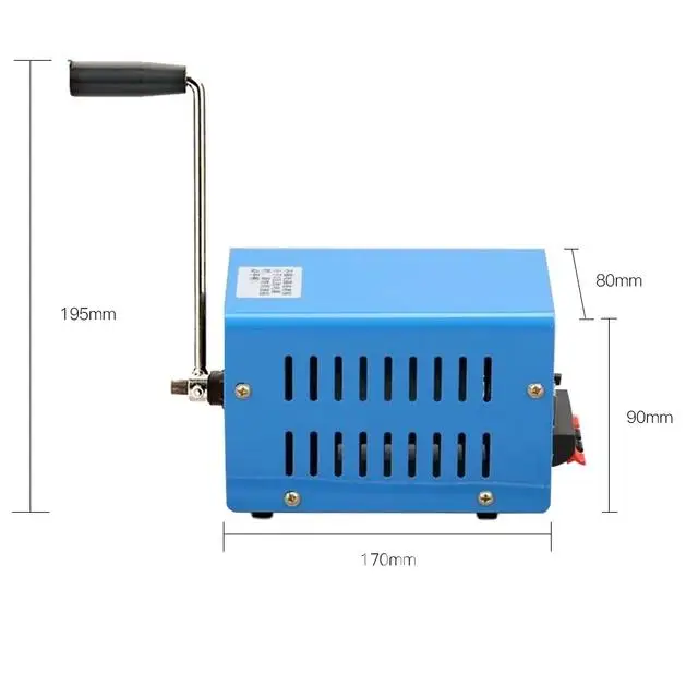 

20 Вт зарядное устройство высокой мощности, портативное аварийное ручное зарядное устройство, динамо-машина, USB-зарядка, ручной генератор 3 В, 5 В, 6 В, 9 В, 12 В, 15 В