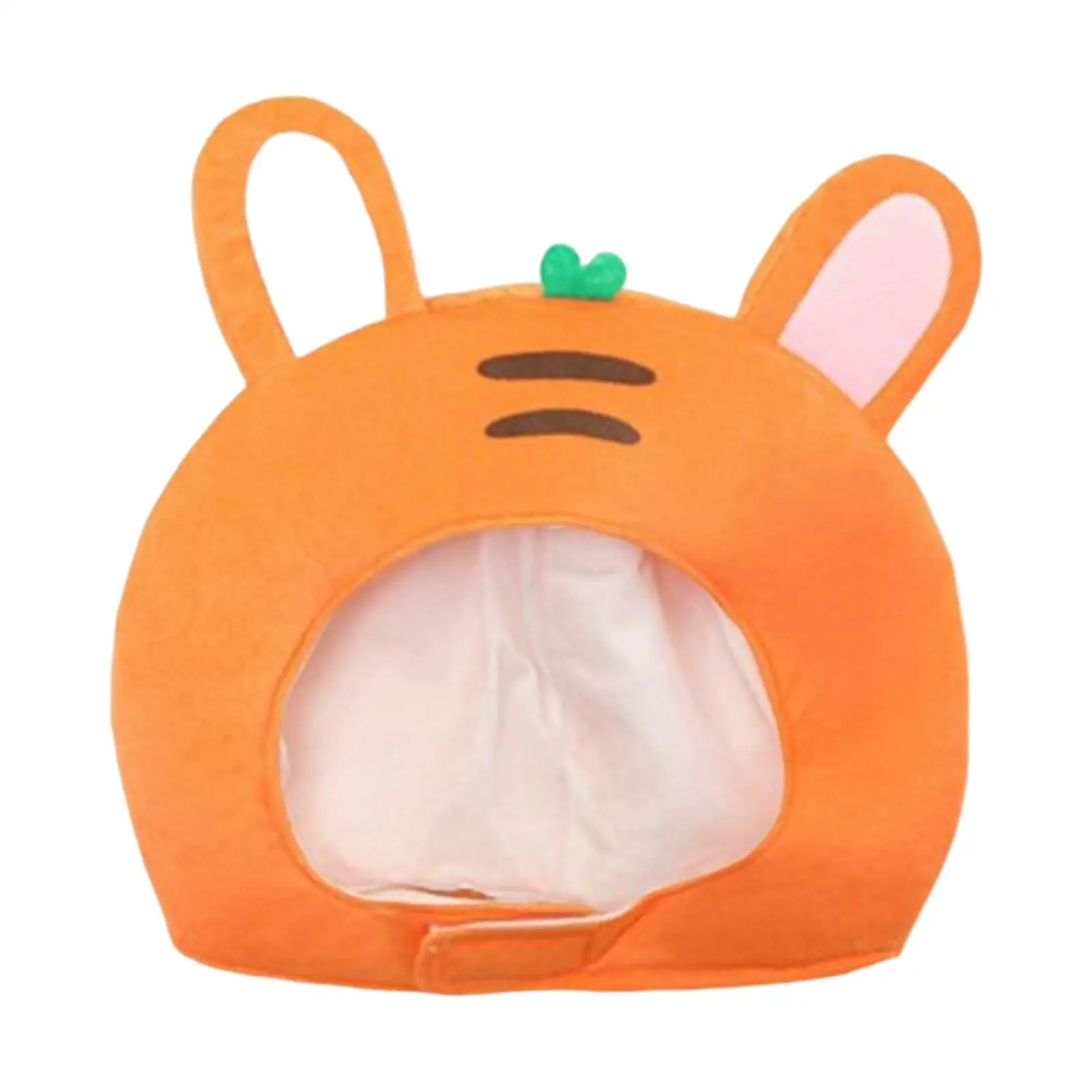 

Lovely Rabbit Plush Hat Cosplay Headwear Party Hat Decoration Warm Hood Head Cover for Spring Festival Dress Role Play