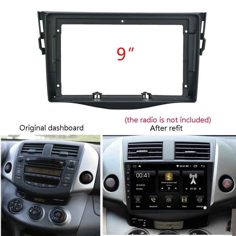 

9 дюймовый большой экран Автомобильная аудиооблицовка DVD рамка адаптер для Toyota RAV4 RAV 4 2006-21012 комплект рамы для панели приборной панели