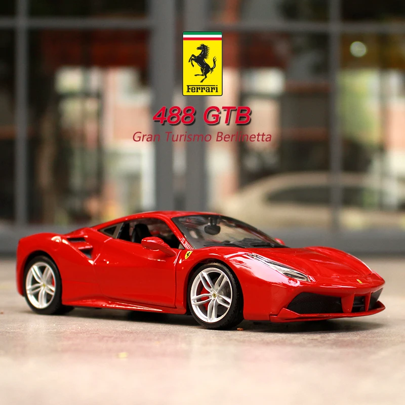 

Bburago 1:24 Ferrari 488 GTB Car Model Die-casting Metal Model Children Toy Boyfriend Gift Simulated Alloy Car Collection B385