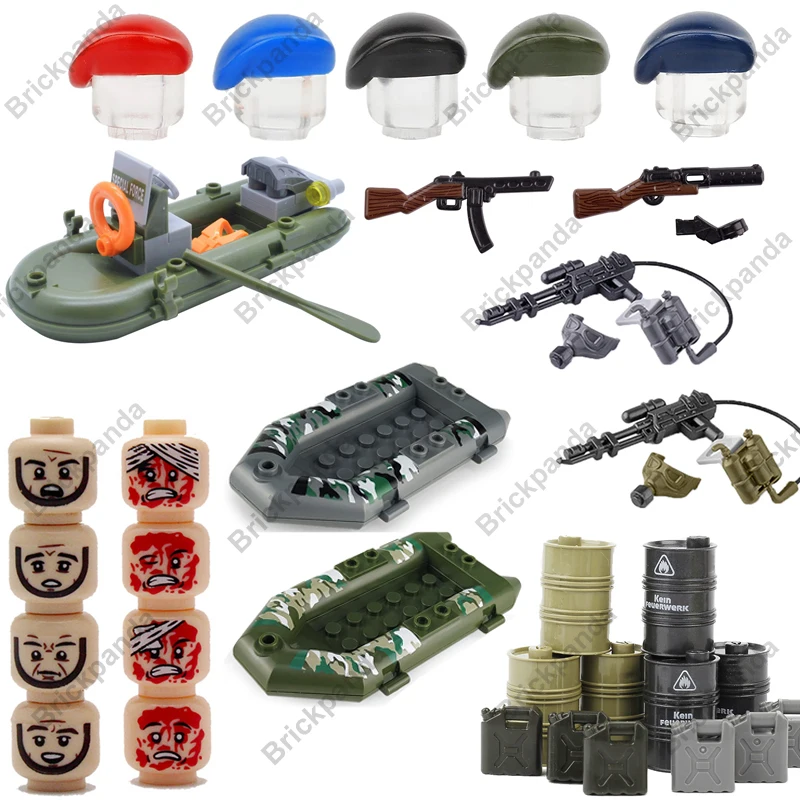 

WW2 Military Scene Accessories German Army Base Barbed Wire Building Block Fence Isolation Net Door Parts MOC Bricks Toys Kids