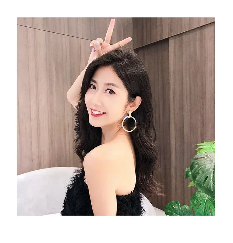 Простые индивидуальные универсальные ювелирные изделия 2 цвета серьги с