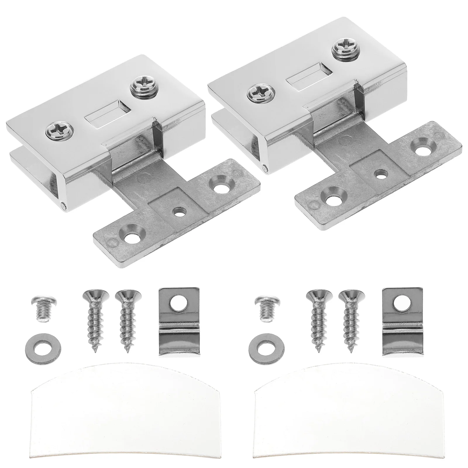 

2 Pcs Cabinet Door Hinge Window Joint Glass Home Lock Tools Hardware Joints Cupboard