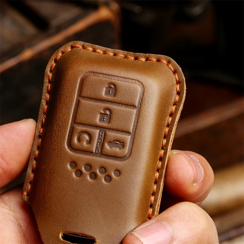 

Leather Full Cover Remote Key Case for Honda Civic City Vezel Accord HR-V CRV Polit Jazz Jade Crider Odyssey Key Protector