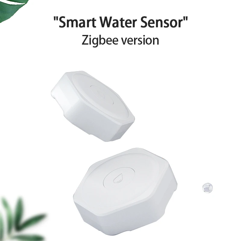

ZigBee Flood Sensor Water Leak Detector Water Tank Full Water Linkage Alarm tuya APP Remote Monitoring