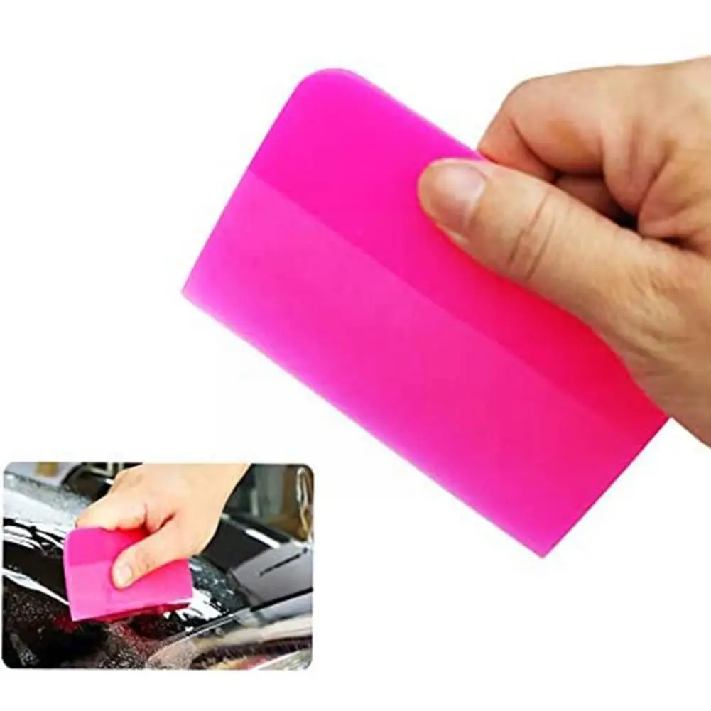 

3 Sizes Pink Scraper Soft Rubber Car Window Squeegee Glass Wiper Home Wrap Vinyl Tint Auto Office Water Scraper Tools W5n3