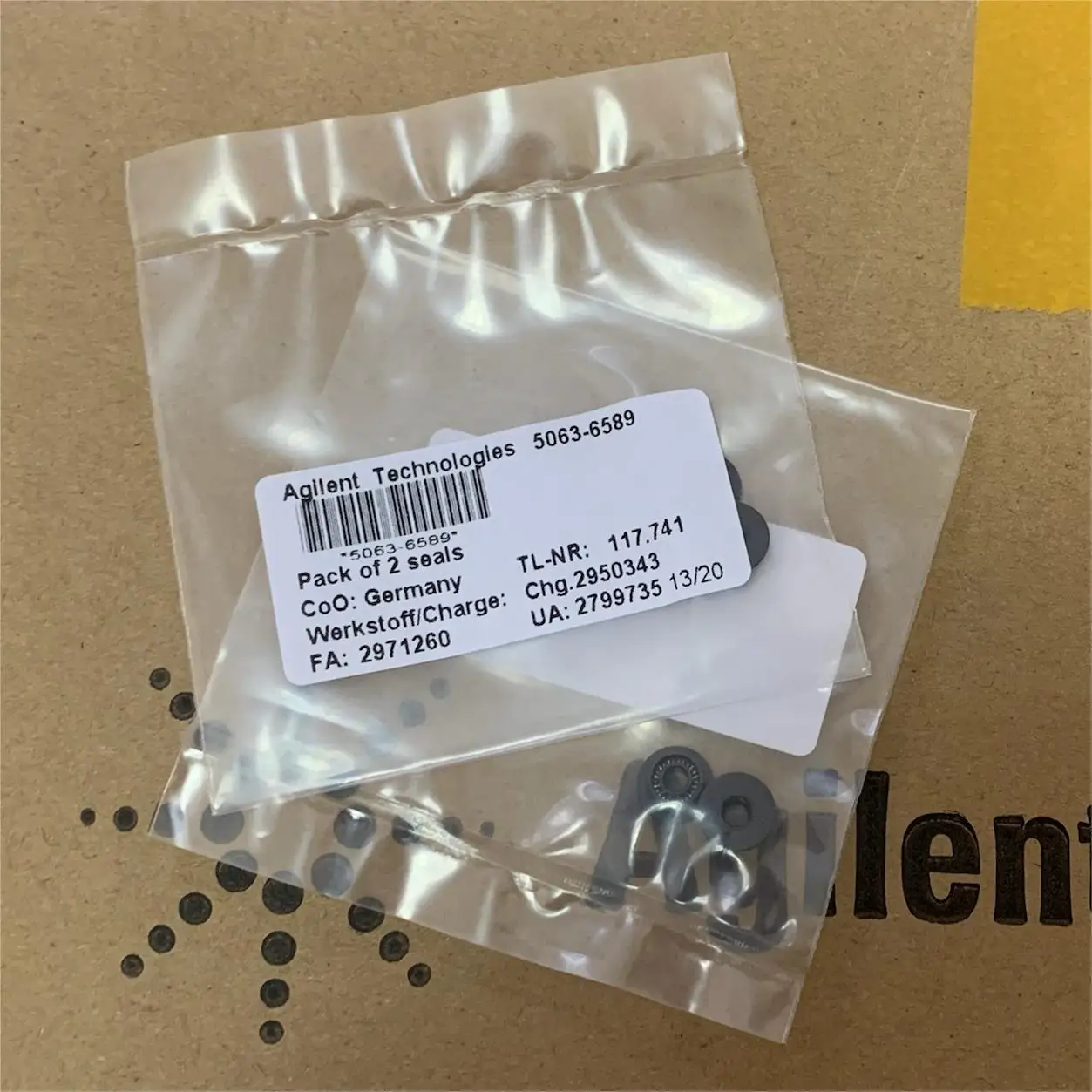 Оригинальные новые поршни и уплотнения Agilent 5063-6589 поршневое уплотнение ПТФЭ