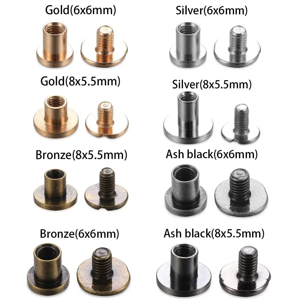 10 комплектов медных кожаных ремней бумажников твердых латунных заклепок для