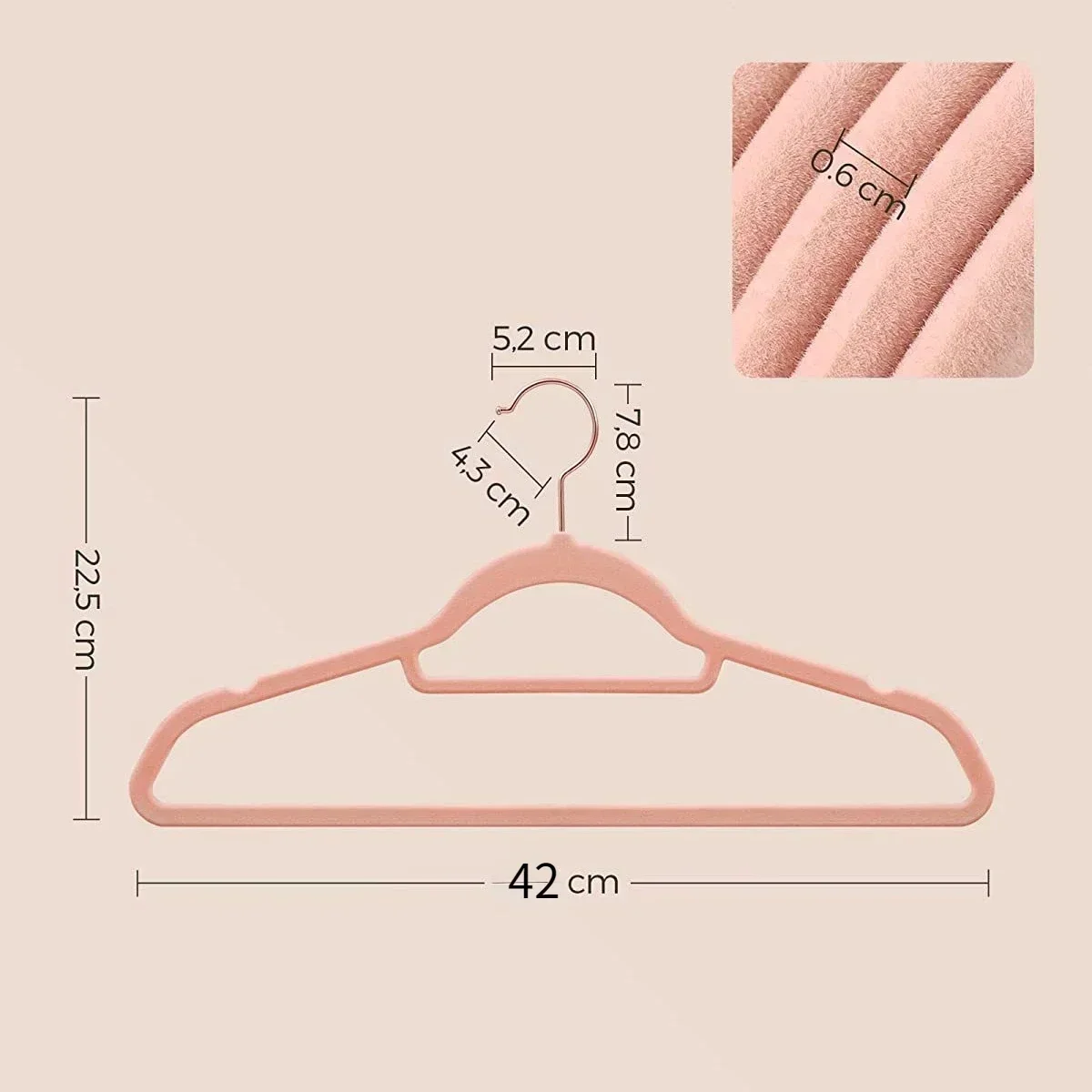 Домашние флокирующие вешалки 42 см Нескользящие фотоаксессуары магазины одежды