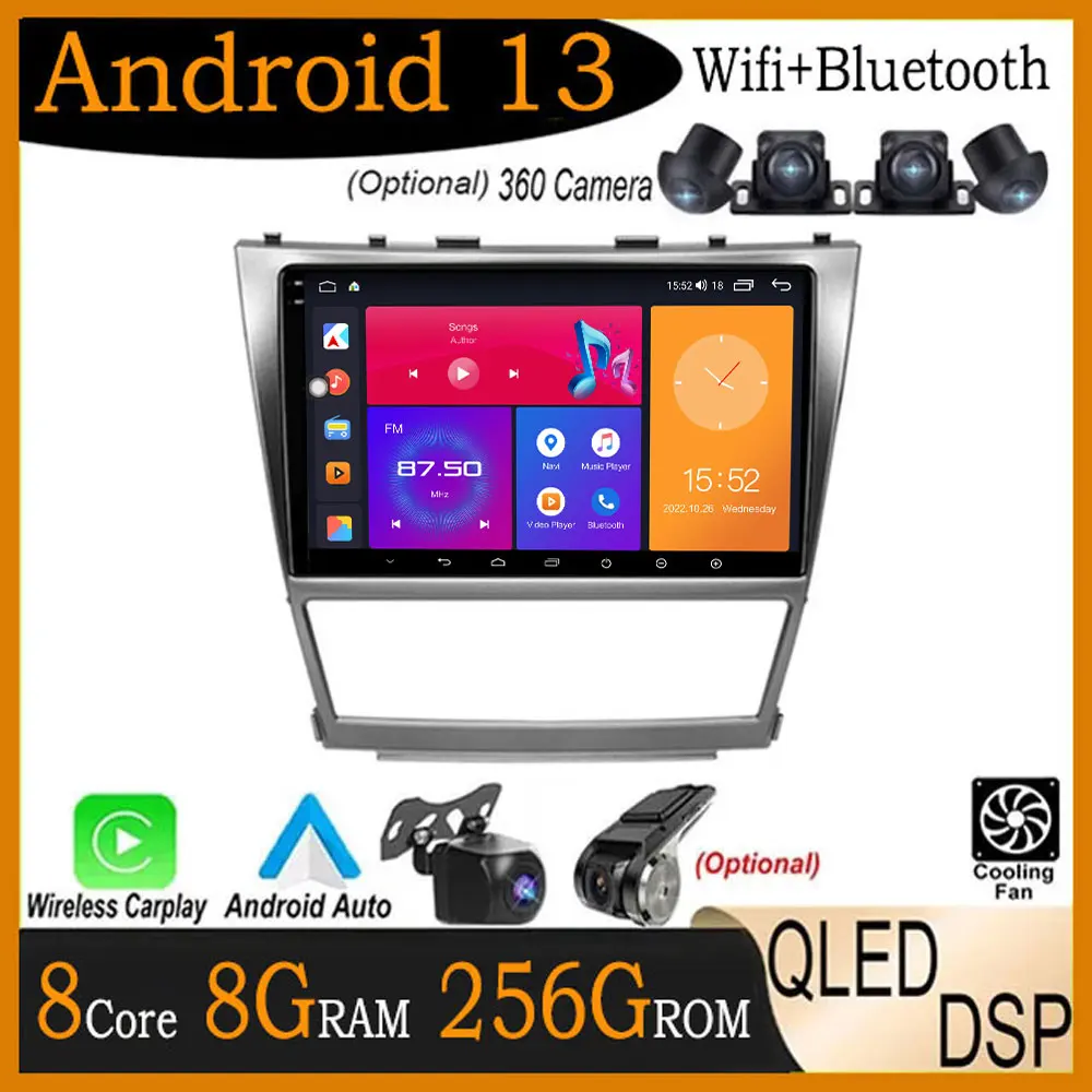 

10" Android 13 For Toyota Camry 40 2006 - 2011 QLED DSP Car Radio GPS Navi Multimedia Video Player Autoradio Stereo Head Unit