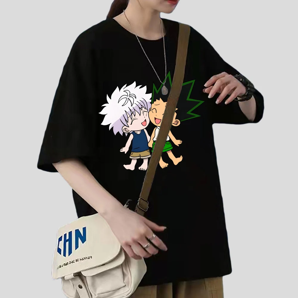 

Рубашки Hunter X Hunter, 100% хлопок, футболки HxH, футболка с японским аниме, футболка Killua, футболка, женская футболка, повседневные летние топы