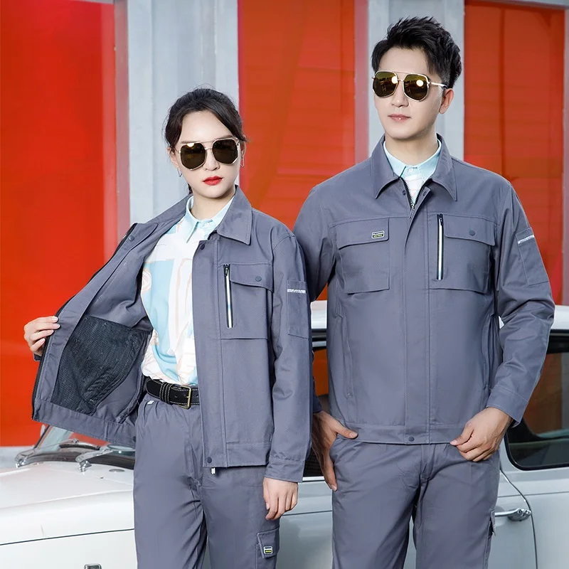 

Working Suit Workwear Clothes Men Women Long Sleeves Workmen Worker Uniform Car Factory Workshop Mechanical Working Coveralls5xl