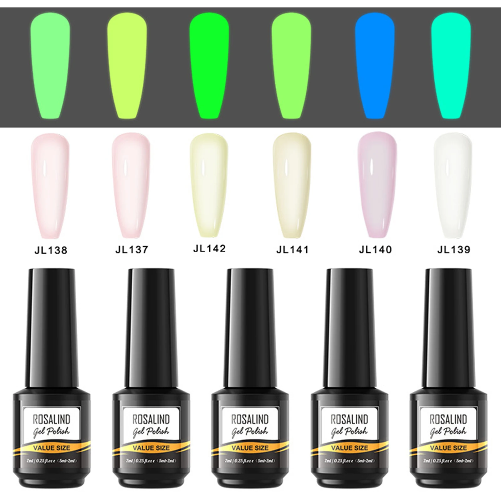 

Luminous Thermal Gel Nail Polish 2 In 1 Color Changing Glow In Dark Nail Polish Soak Off Manicuring UV Gel Nail Art Varnish