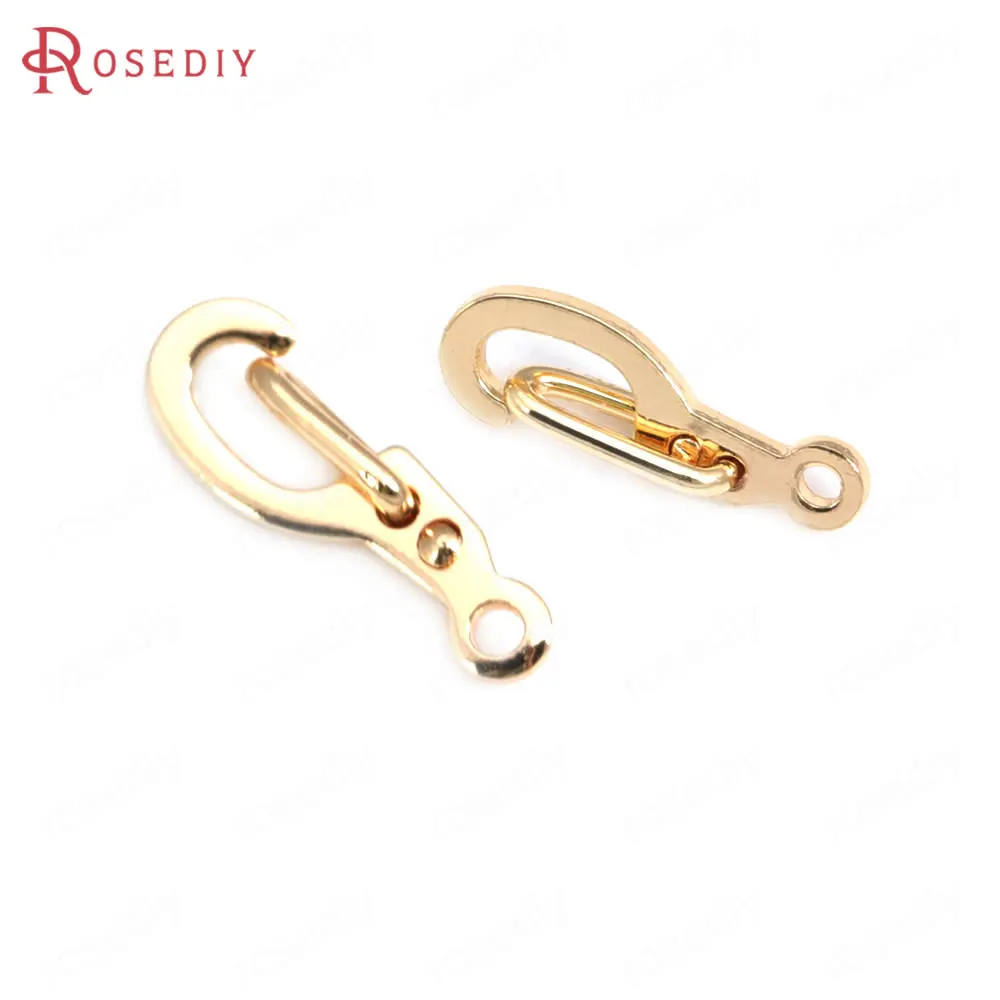 Латунные застежки-карабины для ювелирных изделий ожерелий браслетов фурнитура