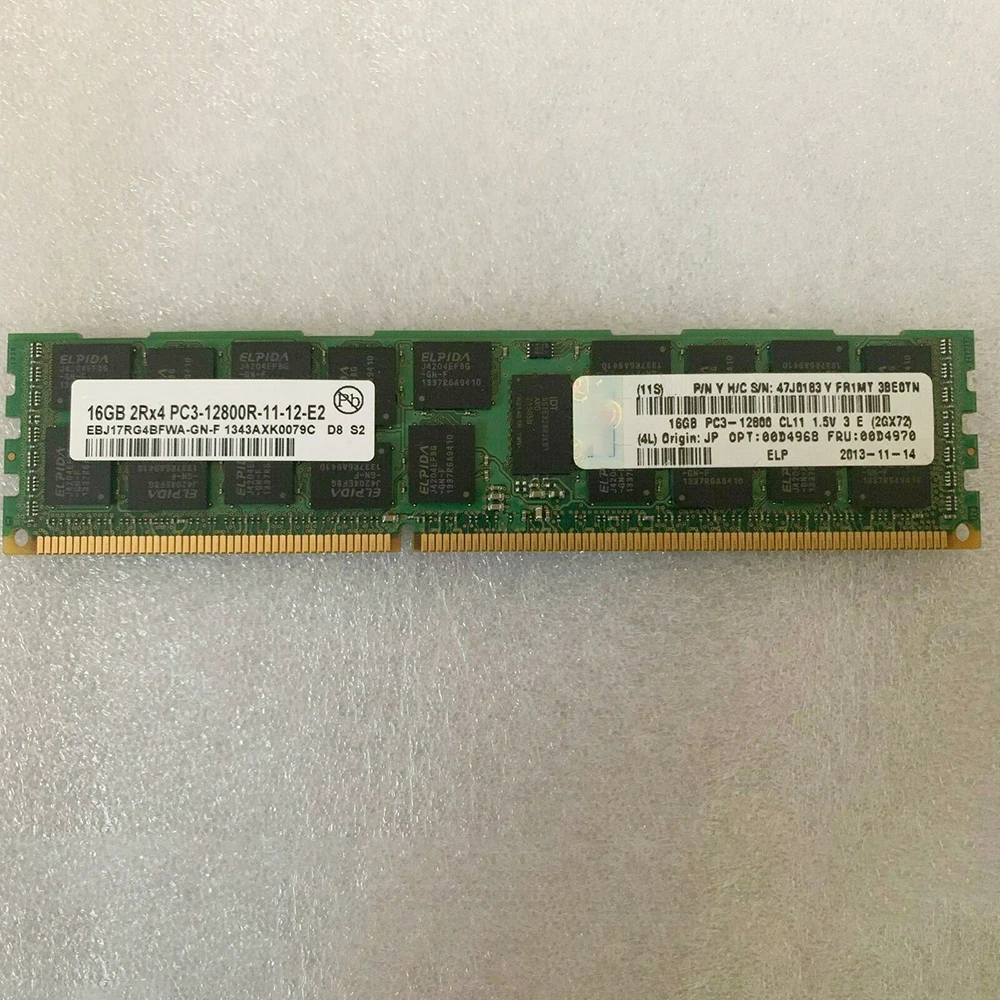 Для IBM RAM X3300 X3500 X3550 M4 00D4968 00D4970 47J0183 16 ГБ DDR3 1600 Серверная память