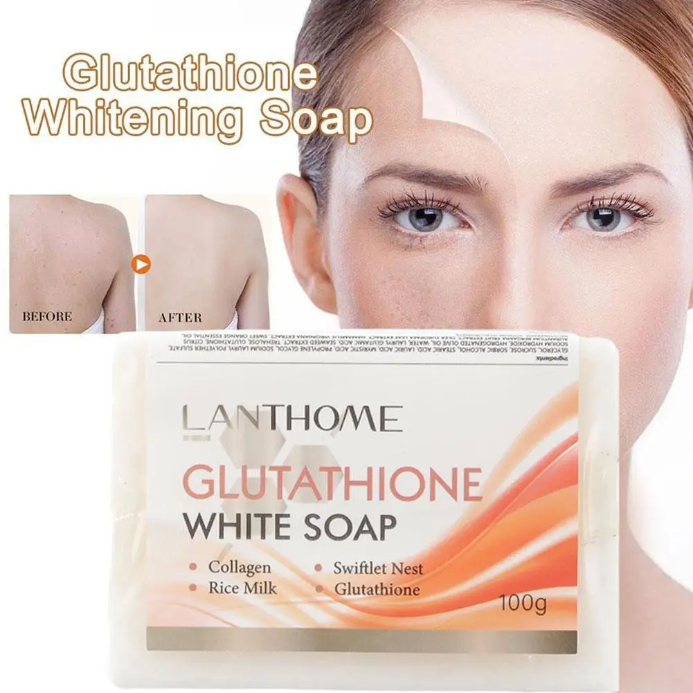 

Lanthome Original Glutathione Whitening Soap For Face Skin Brightening Body Moisturizers Reduce Wrinkle Freckle Firming Nou