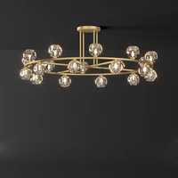 g9 led postmodern gold black designer crystal ball chandelier lighting hanging lamp lustre suspension luminaire lampen for foyer
