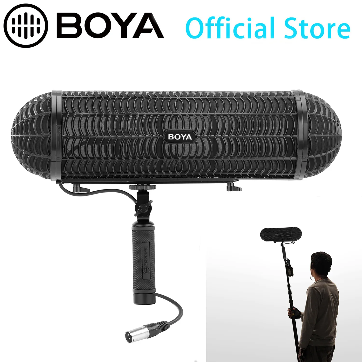 BOYA BY-WS1000 Microphones Blimp Windshield Suspension System for Shotgun Mic for Canon Nikon Sony DSLR Camcorder Recorder