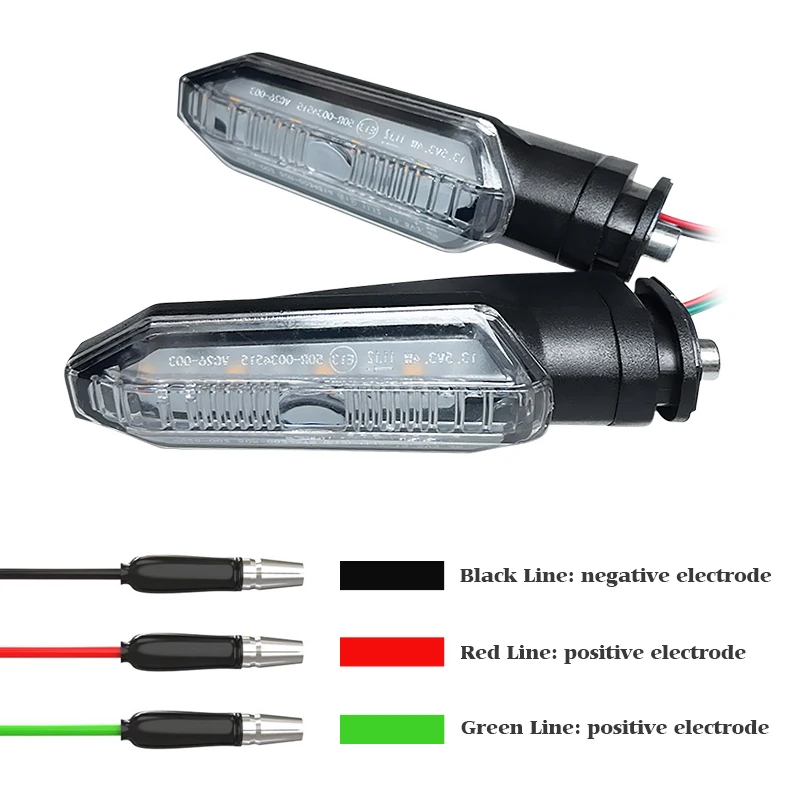 12 В мотоциклетные светодиодные указатели поворота Янтарный проточной воды