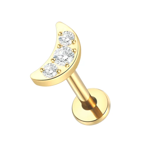 SWANJO Серебристые титановые серьги-спирали для пирсинга