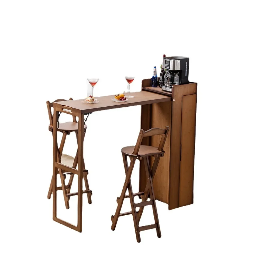 Складной стол из массива дерева современный небольшой столовый прибор для