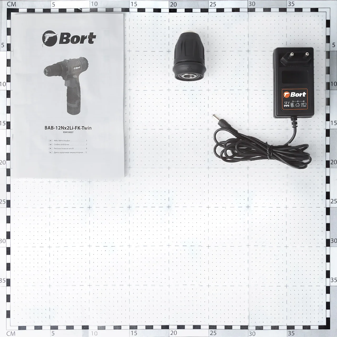 Дрель шуруповерт аккумуляторная Bort BAB 12Nx2Li FK Twin (Li ion аккумулятор 12 в 1 3А.ч съемный