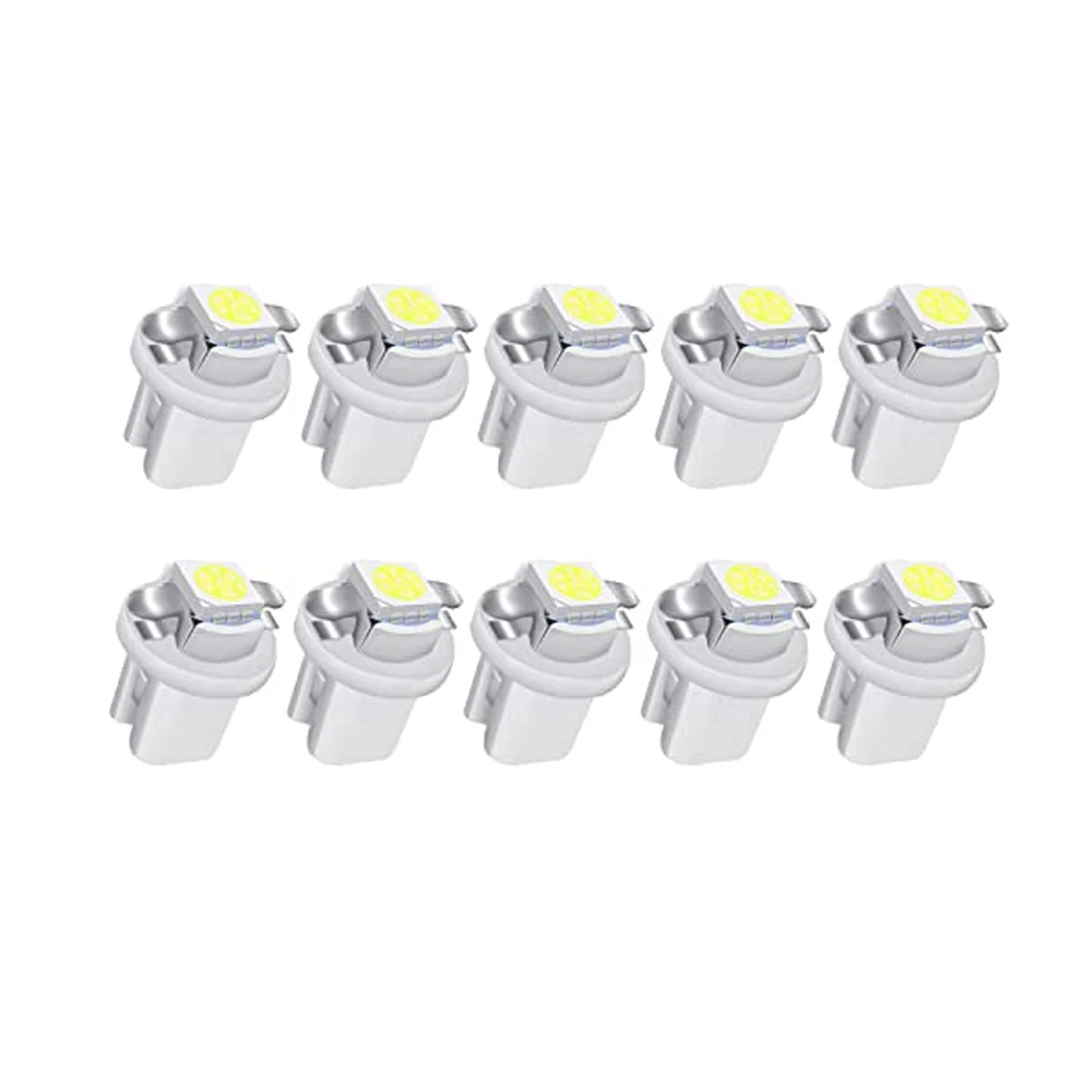 

10 шт. B 8,5 яркий B8.5 5050 1 светодиод 1 SMD 12 В 24 В постоянного тока светодиодные лампы предупреждающего индикатора приборной панели для автомобиля