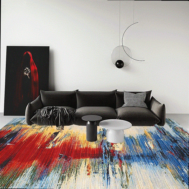 

Direct Selling Modern Minimalist Carpet Home Decoration Living Room Bedroom Carpets Nordic Mat Table Coffee Printing Kitchen