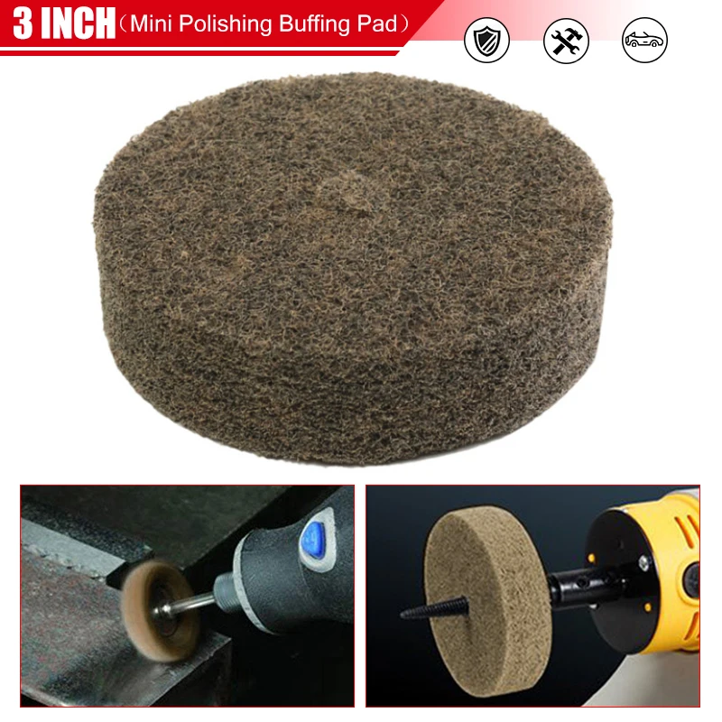 

3 Inch 75mm Fiber Nylon Flap Polishing Buffing Grinding Wheel Disc Non-woven Unitized For Hard Metal Wood Table Abrasive Tool