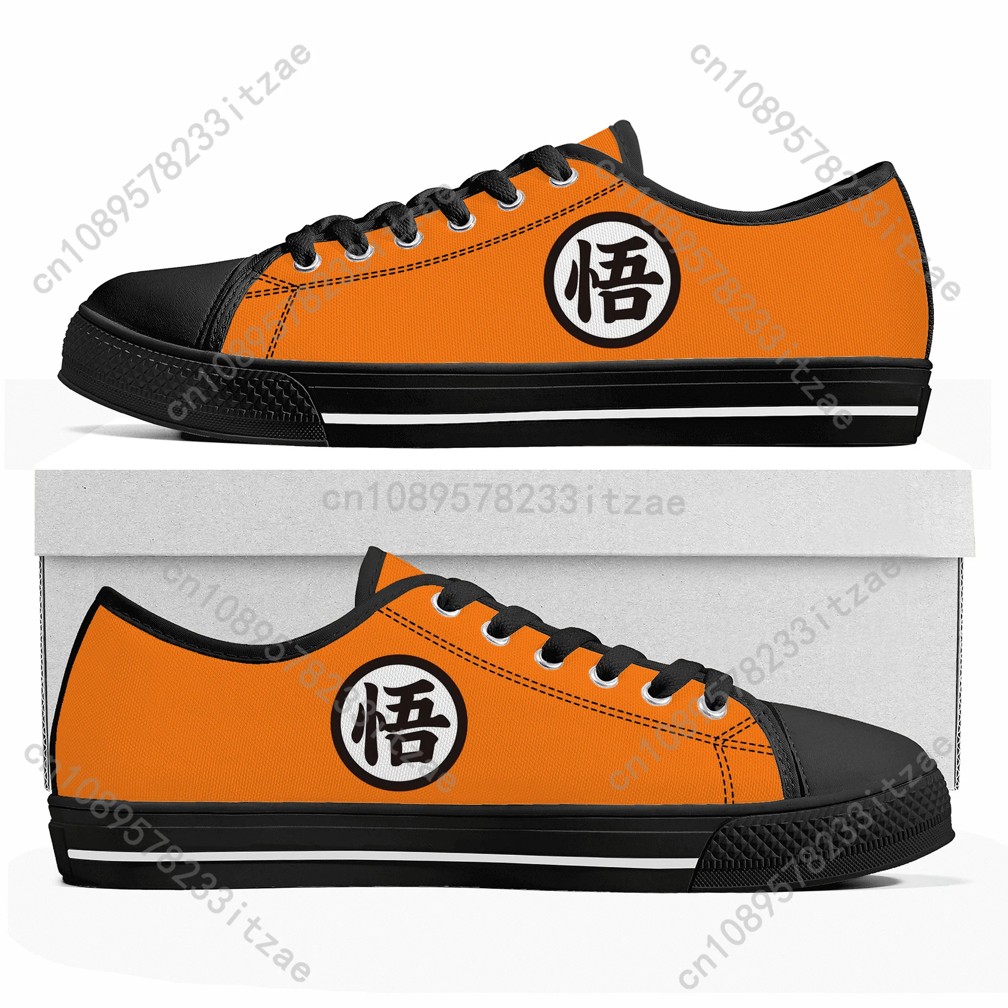 Низкие кроссовки Hot Dragon Master Goku холщовые ботинки с логотипом аниме для мужчин и