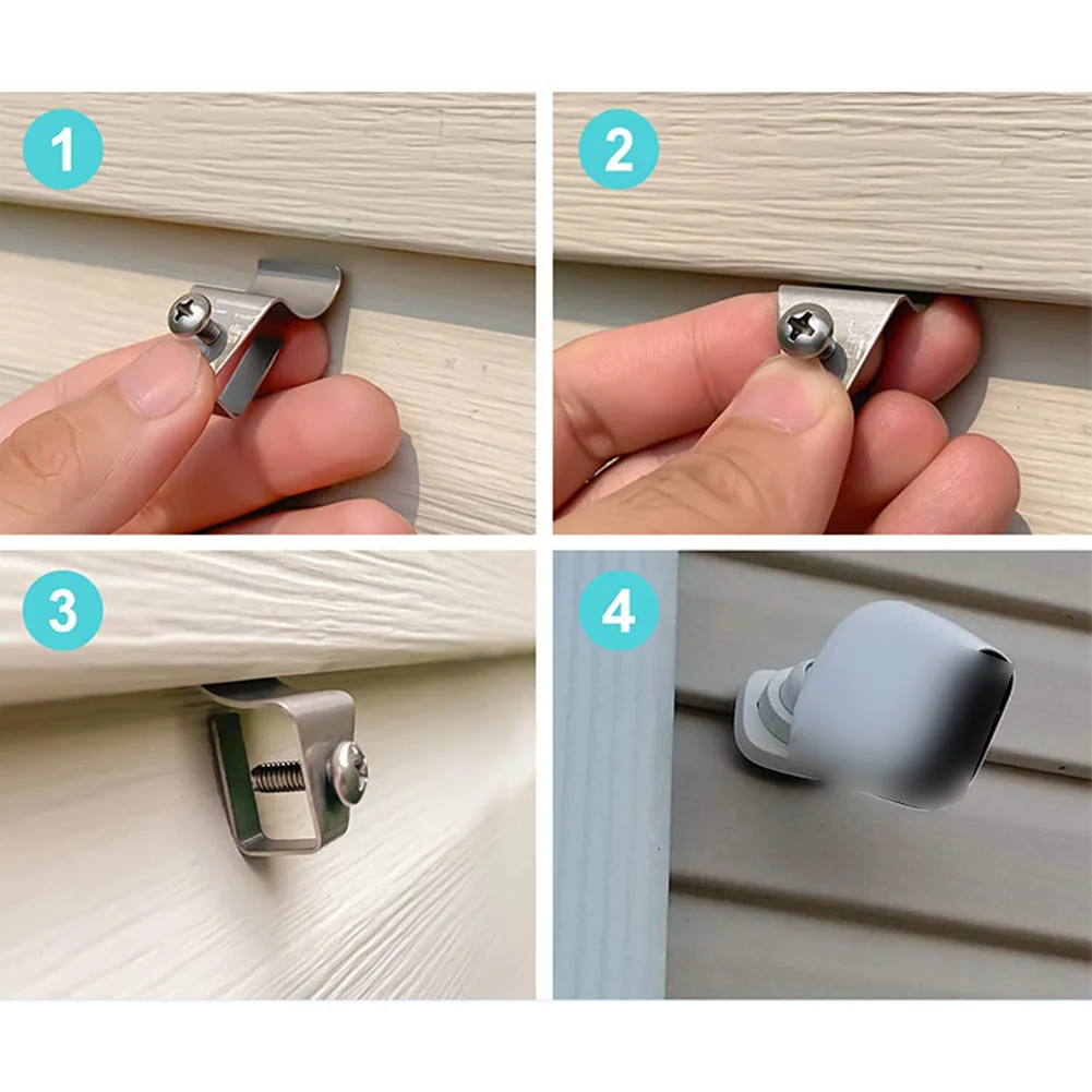 

10 Pack Vinyl Siding Clip Hooks Heavy Duty Hanger No Punch Screw Hooks Wall Mounted Hooks Outdoor Decoration Metal Hooks
