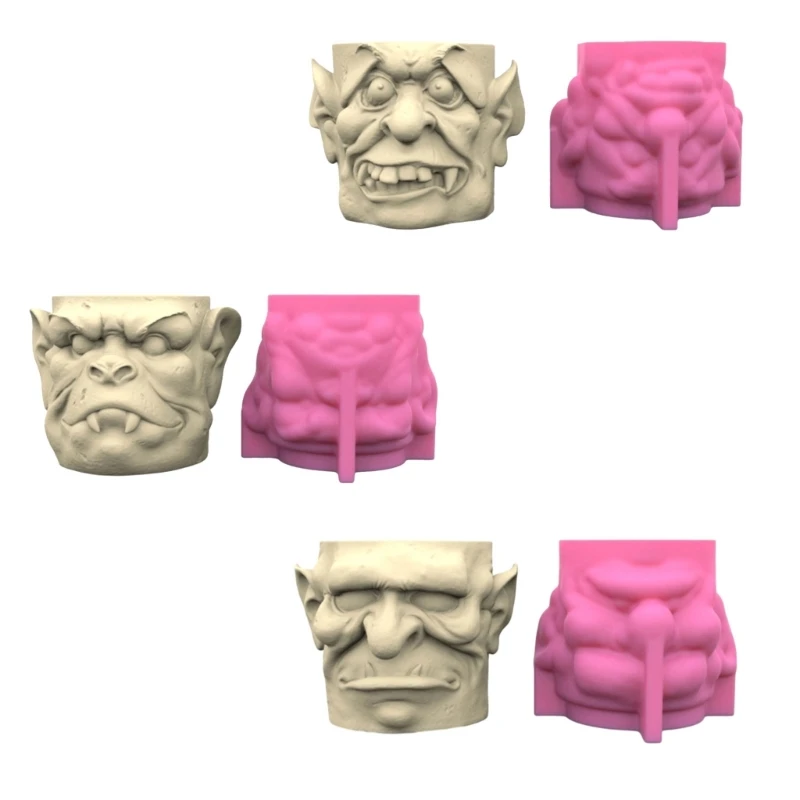 Силиконовые формы для цветочных горшков Monsters 3D сочные кашпо бетонные сделай сам