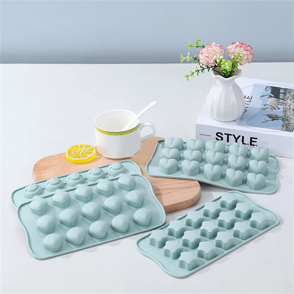 

Diy Mold Ornaments Silicone Chocolate Mold Star Flower Robot Shell Food-grade Silica Gel Baking Mold Tray Baking Tool Baking Diy
