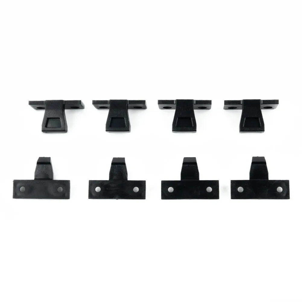 

Clips Bracket 20kg 4 Pack Black Durable Fasteners Fittings High Quality Materials Kitchen Durable High Quality