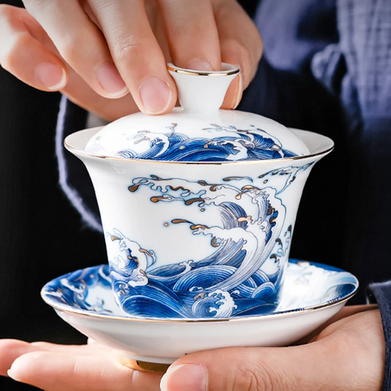 

110ml Ceramic Gaiwan High Quality Tea Set Chinese Traditional Tea Tureen Master Cups Kung Fu Tea Accessories Teaware Cover Bowl